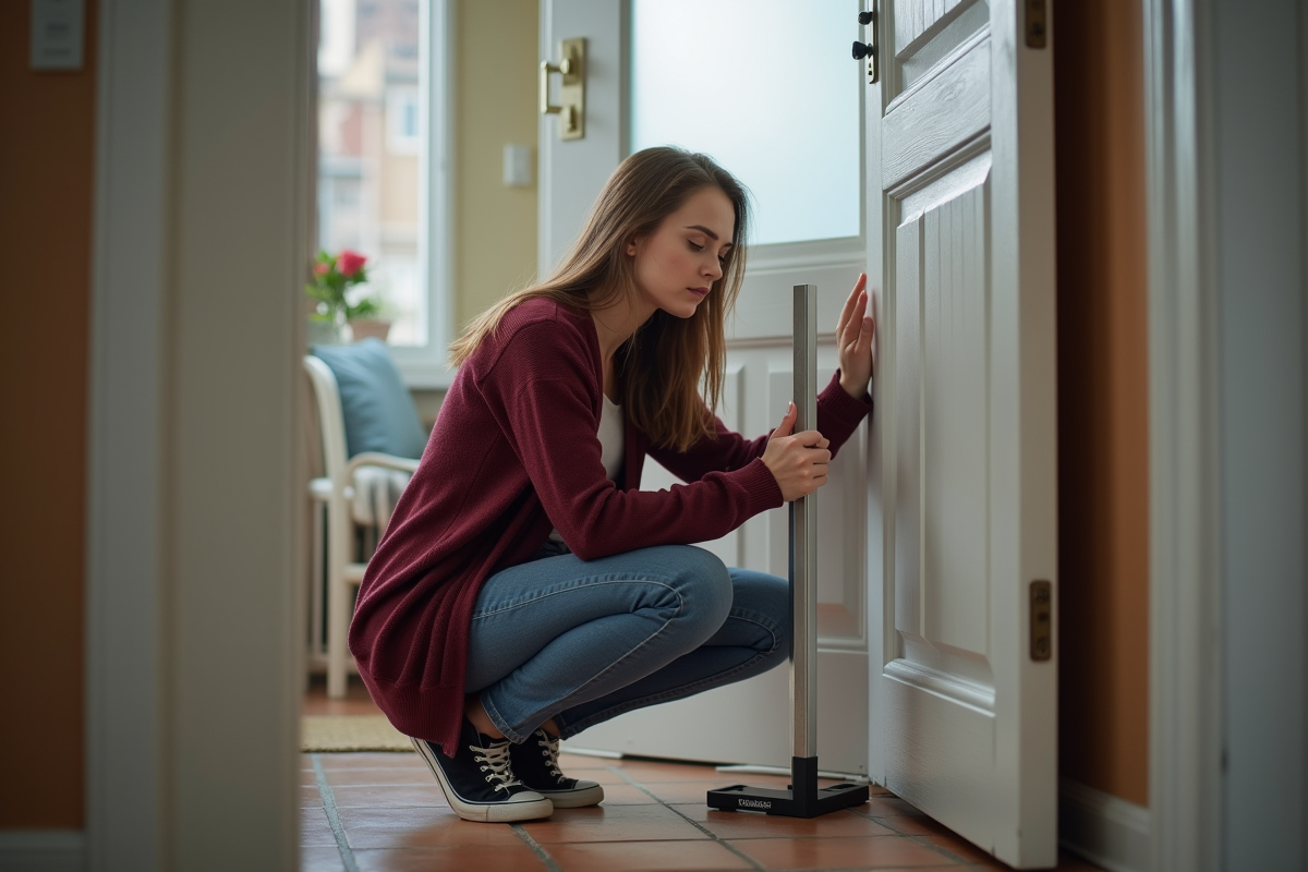Jeune femme contrôle l